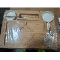 Bamboo Charcuterie Boards and Knife Set. 987 Sets. EXW Los Angeles